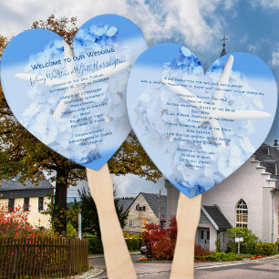 Éventail Seaside Garden Programme de Ventilateurs Mariages