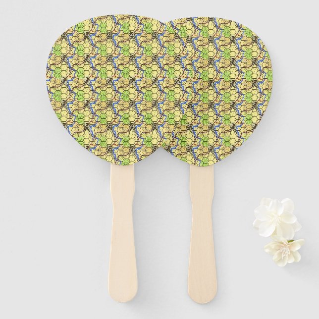 Éventail Set of Fans (Devant et derrière)