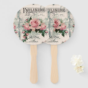 Éventail shabby chic, découpage, victorien, français chic