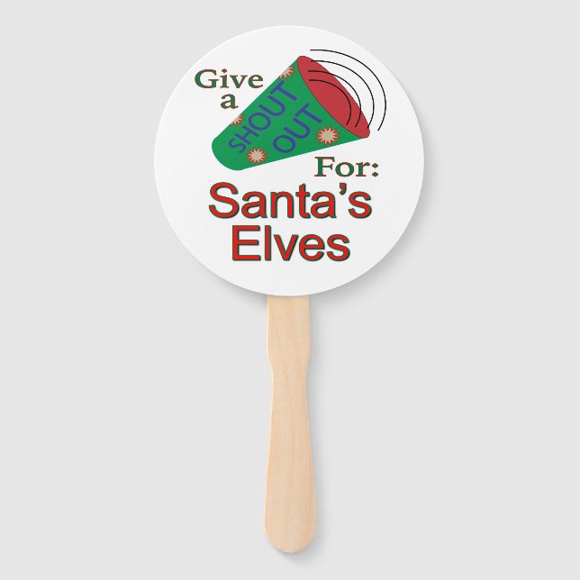 Éventail Shout Out pour Père Noël Elves (Devant)