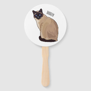 Éventail Siamese cat cartoon