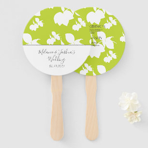 Éventail Silhouette Vert Citron Vert Mariage Rond