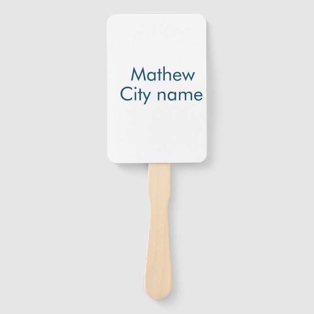 Éventail simple lettre initiale monogramme ajouter votre no (Devant)