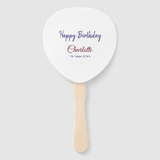 Éventail SIMPLE MINIMAL.CUTIE ADD NAME BABY happy birthday 