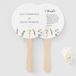 Éventail Simple Rustique Bohème Floral Mariage aux Fleurs S