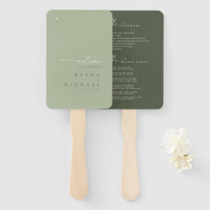 Éventail Simply Chic Mariage Welcome Program Nature ID1046