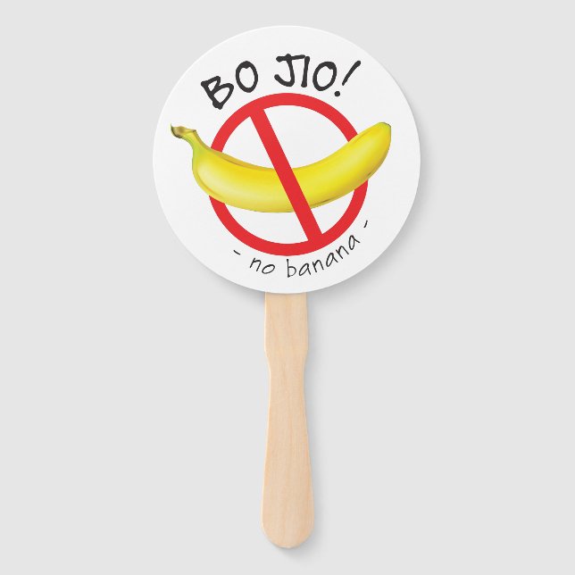 Éventail Singapour Singlish - Bo Jio - Pas d'Invitation, Pa (Devant)