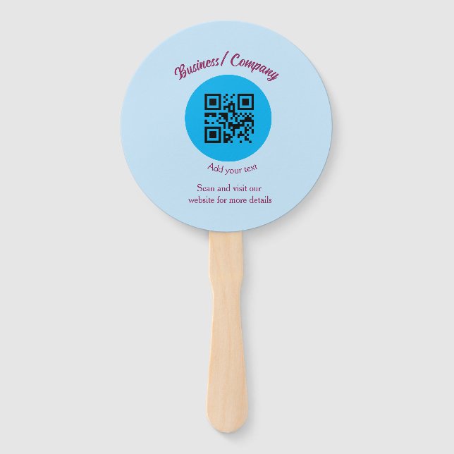 Éventail Site web simple d'entreprise code-barres QR ajoute (Devant)