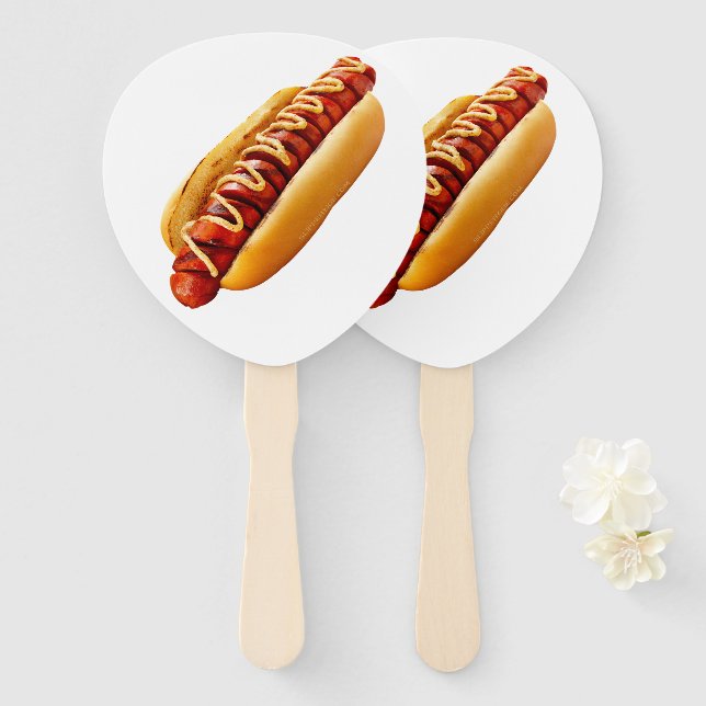 Éventail SlipperyJoe's hot dog niché doucement pain jaune v (Devant et derrière)