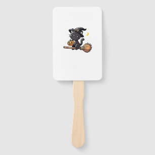 Éventail Sorcière Chat Noir Halloween Costume Broom Sticks 