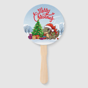 Éventail Stégosaure de Noël bébé mignon/fantaisiste