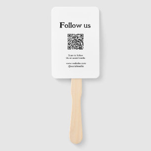 Éventail Suivez-nous sur les réseaux sociaux, scannez le co