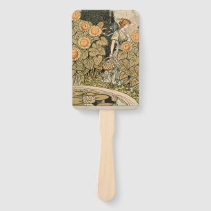 Éventail Sunflower Art Nouveau Jardin Grasset Femme