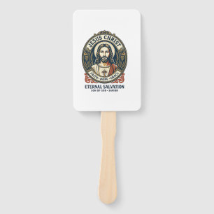 Éventail T-shirt graphique pour hommes Jésus Barber Christi
