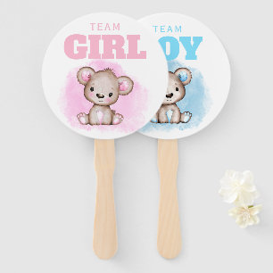 Éventail Team Boy ou Team Girl Genre Reveal Ventilateur