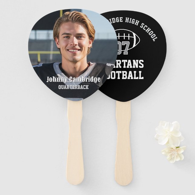 Éventail Team Player Head on a Stick | Set of 10 (Devant et derrière)