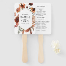 Terracotta Mariage Floral Rustic Programme Ventila