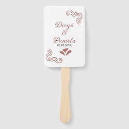 Éventail Terracotta noir rustique espagnol mariage couple f