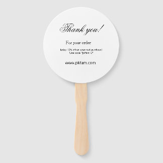 Éventail Thank you for purchase pink family business detail