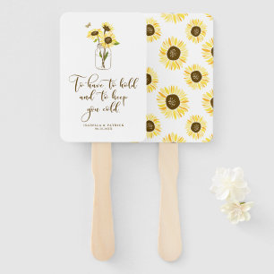 Éventail Tournesols sur Mason Jar pour vous garder Mariage 