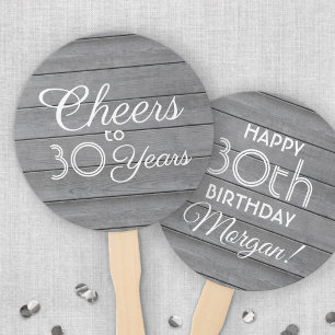 Éventail TOUTES Fêtes d'anniversaire Acclamations Gris Rust
