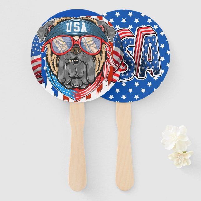 ÉVENTAIL USA - VOIR EN ARRIÈRE - (Devant et derrière)