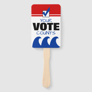 Éventail Vague Rouge Ou Vague Bleue Votre Vote Compte #Elec