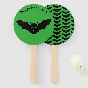 Éventail Vampire Chat Face Bat Halloween Fan Main Personnal