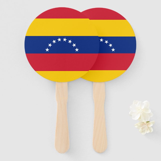 Éventail Venezuela Drapeau Patriotique Vénézuélien (Devant et derrière)