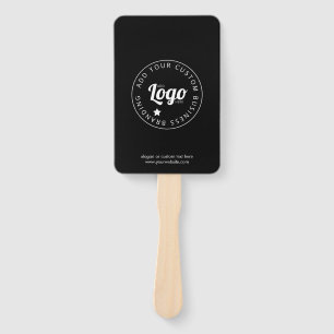 Éventail Ventilateur À Main Personnalisé Avec Logo Noir