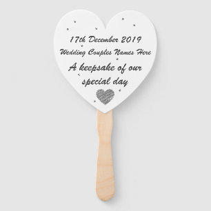 Éventail Ventilateur à main personnalisée - Mariage Keepsak