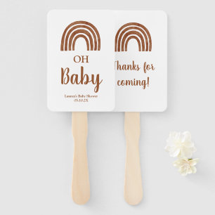 Éventail Ventilateur de baby shower arc-en-ciel Boho