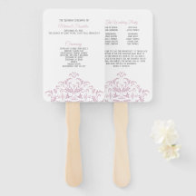 Ventilateur de programme Mariage damassé élégant r