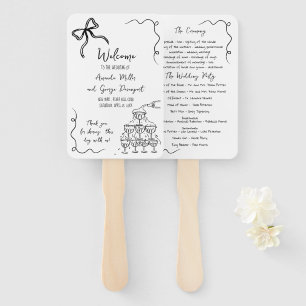 Éventail Ventilateur du programme de mariage bizarré