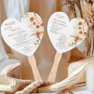 Éventail Ventilateur du programme de mariage cardiaque Cé