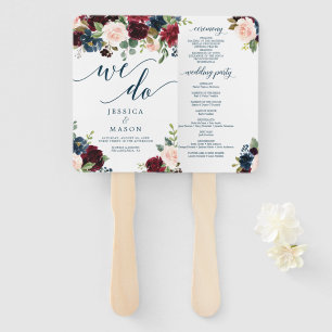 Éventail Ventilateur du programme de mariage de la marine d