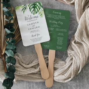 Éventail Ventilateur du programme de mariage des palmiers t