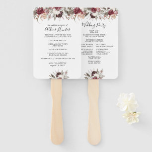 Éventail Ventilateur du programme de mariage floral Dusty