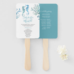 Éventail Ventilateur du programme de mariage pour les hippo