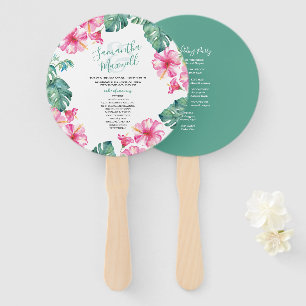 Éventail Ventilateur du programme de Mariage tropical