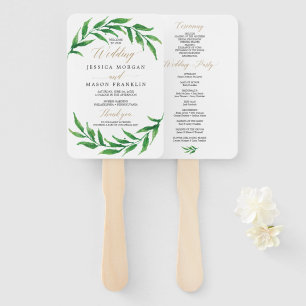 Éventail Ventilateur du programme de mariage vert
