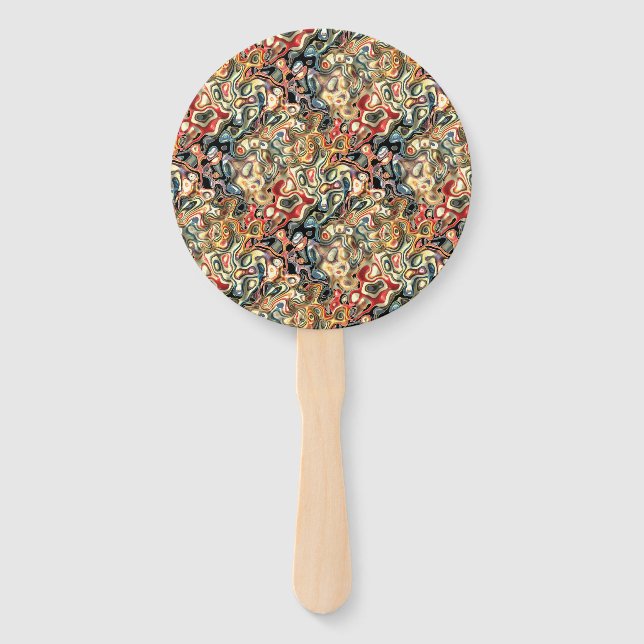 Éventail Ventilateur main d'art Abstrait (Devant)