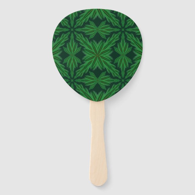 Éventail Ventilateur main de la forêt de Pine Mandala (Devant)