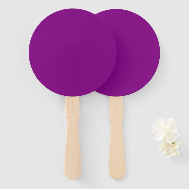 Éventail Ventilateur rond violet classique pour un confort  (Devant et derrière)