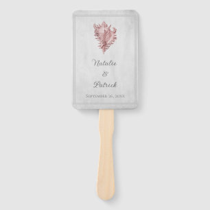 Éventail Ventilateurs à main Mariage de coquille rose