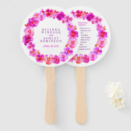 Éventail Ventilateurs du programme de mariage rose passoire