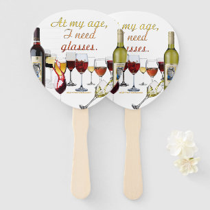 Éventail Verres à vin SlipperyJoe's jeu de mots coquin roug