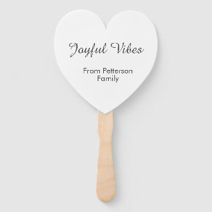 Éventail Vibrations joyeuses rouge Noël ajouter nom de fami