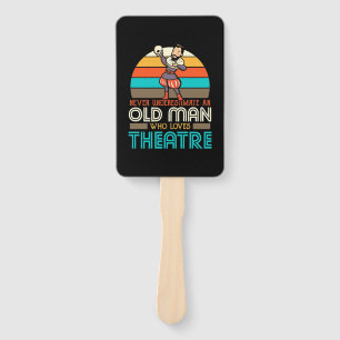 Éventail Vieux Homme qui aime le théâtre