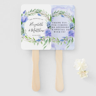Éventail Violet Dusty Blue Tulip Hyacinth Peony Mariage
